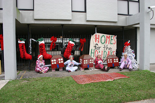 Christmas demonstration against housing demolition