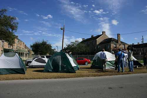 Tent city in New Orleans